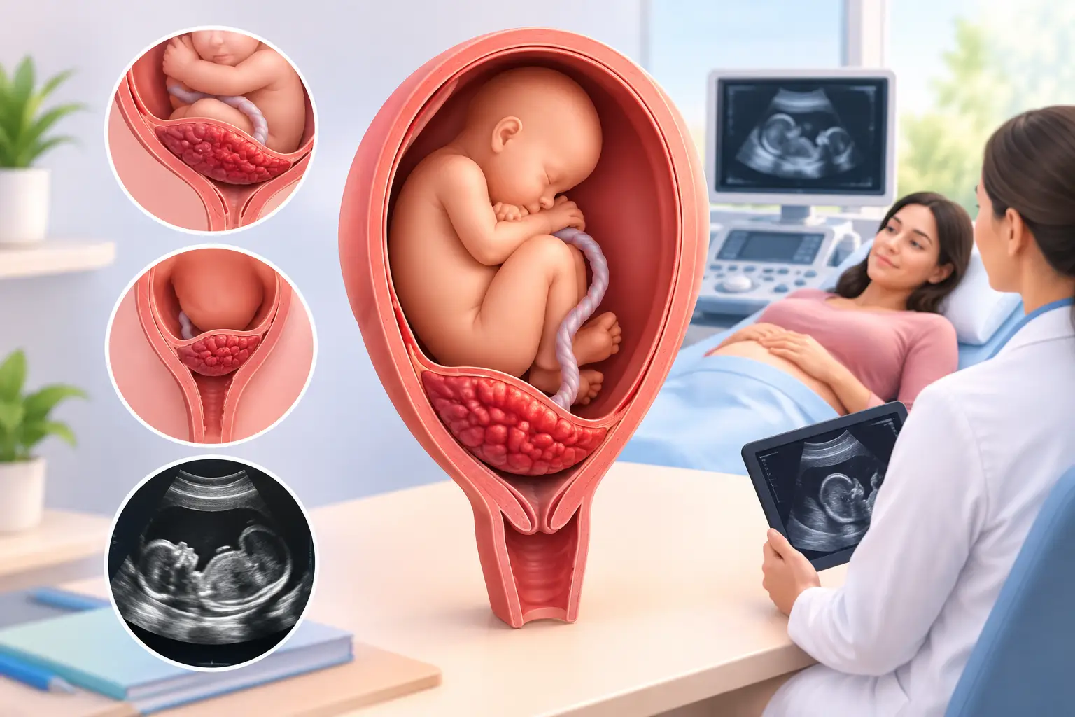 Placenta previa: señales, diagnóstico y cuidados