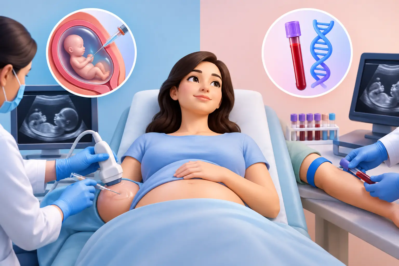 Amniocentesis versus tamizaje en el embarazo